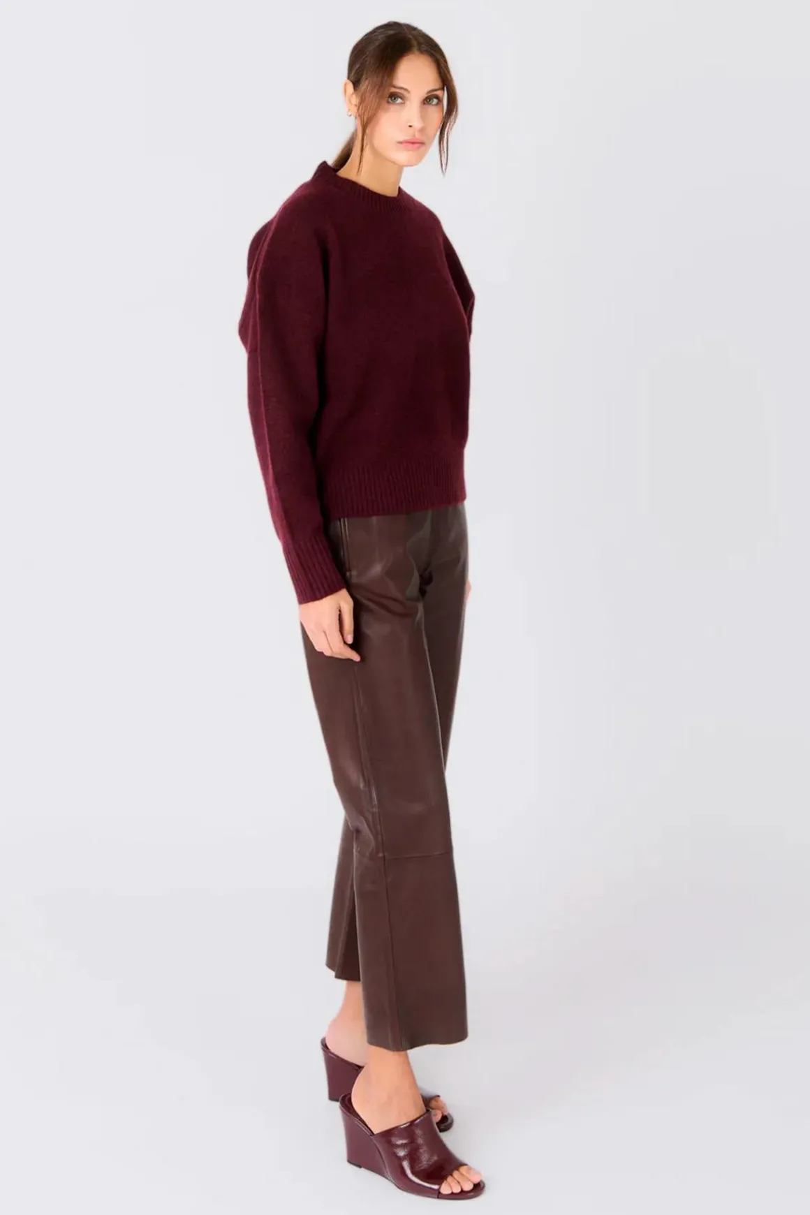 Pantalon Femme Serge Pariente Sarah Pant Dark Wine