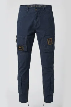 Pantalon Homme Aeronautica Militare Pa1387Uct01493 08184 Blu Navy