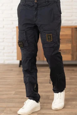 Pantalon Homme Aeronautica Militare Pa1387Ct1493 08184 Blu Navy
