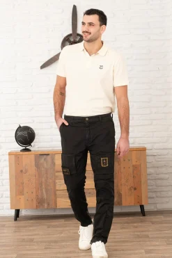 Pantalon Homme Aeronautica Militare Pa1387Ct1493 34380 Black Washed