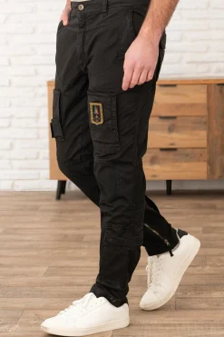 Pantalon Homme Aeronautica Militare Pa1387Ct1493 34380 Black Washed