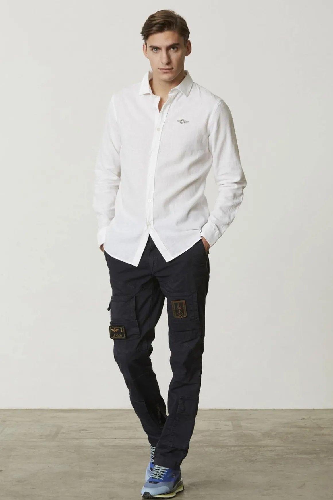 Pantalon Homme Aeronautica Militare Pa1387Ct1493 08312 Blue Black