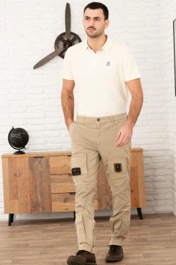 Pantalon Homme Aeronautica Militare Pa1387Ct1493 57590 Dune Beige Washed