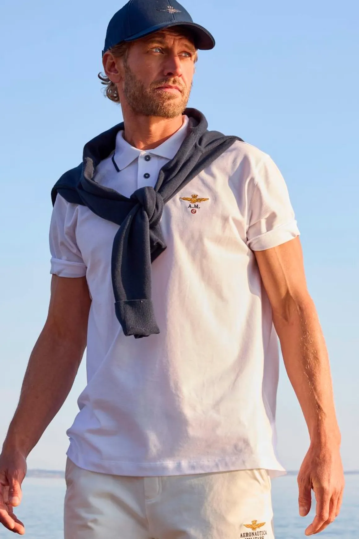 Polo Homme Aeronautica Militare Po1308P82 73062 Off White