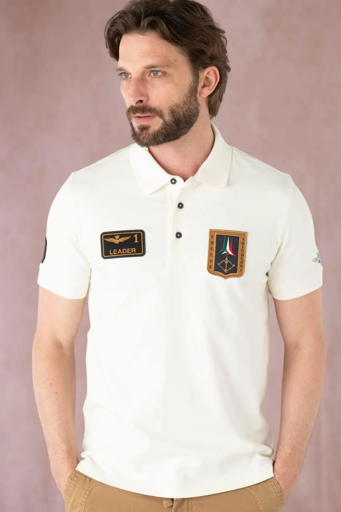 Polo Homme Aeronautica Militare Po1762P192 73092 Milk White