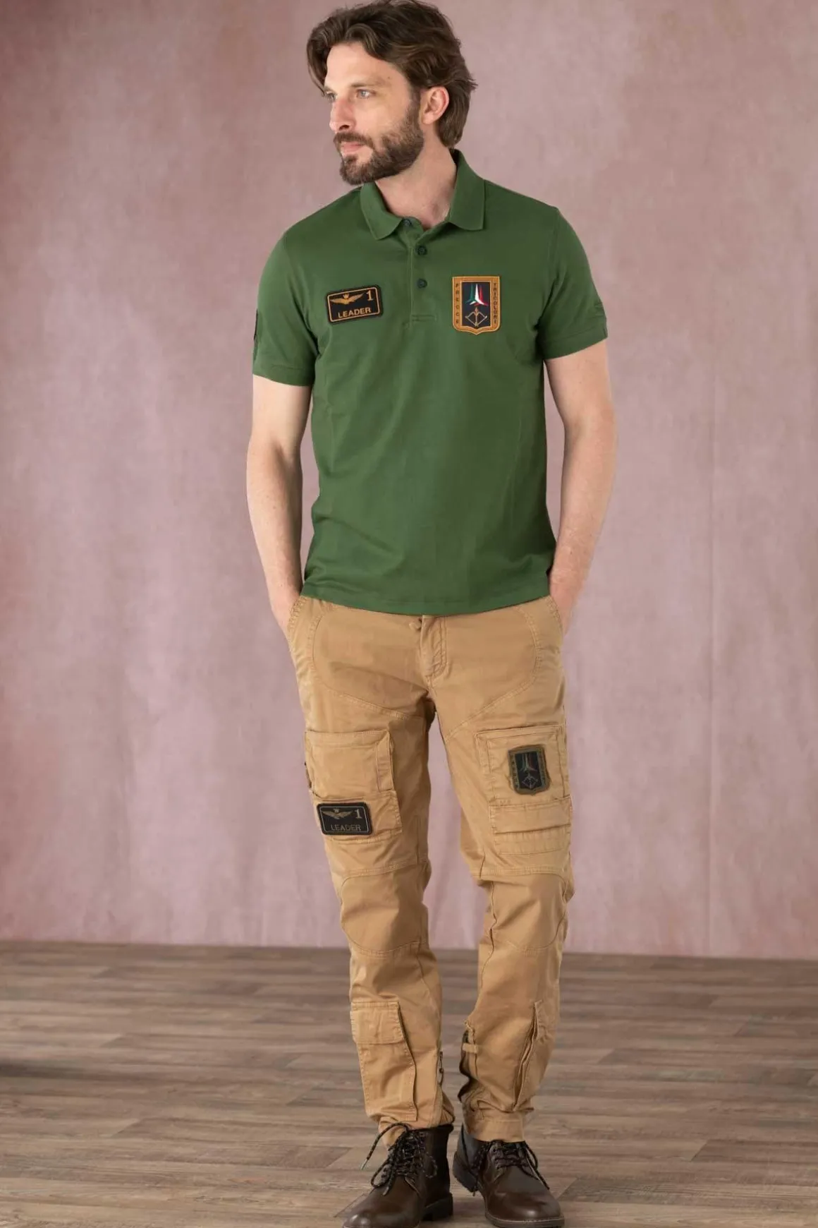 Polo Homme Aeronautica Militare Po1762P192 39306 Seaweed Green