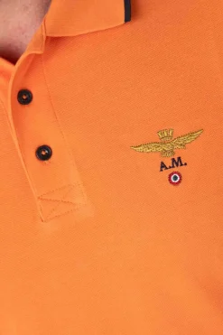 Polo Homme Aeronautica Militare Po1308P82 57543 Carrot Orange