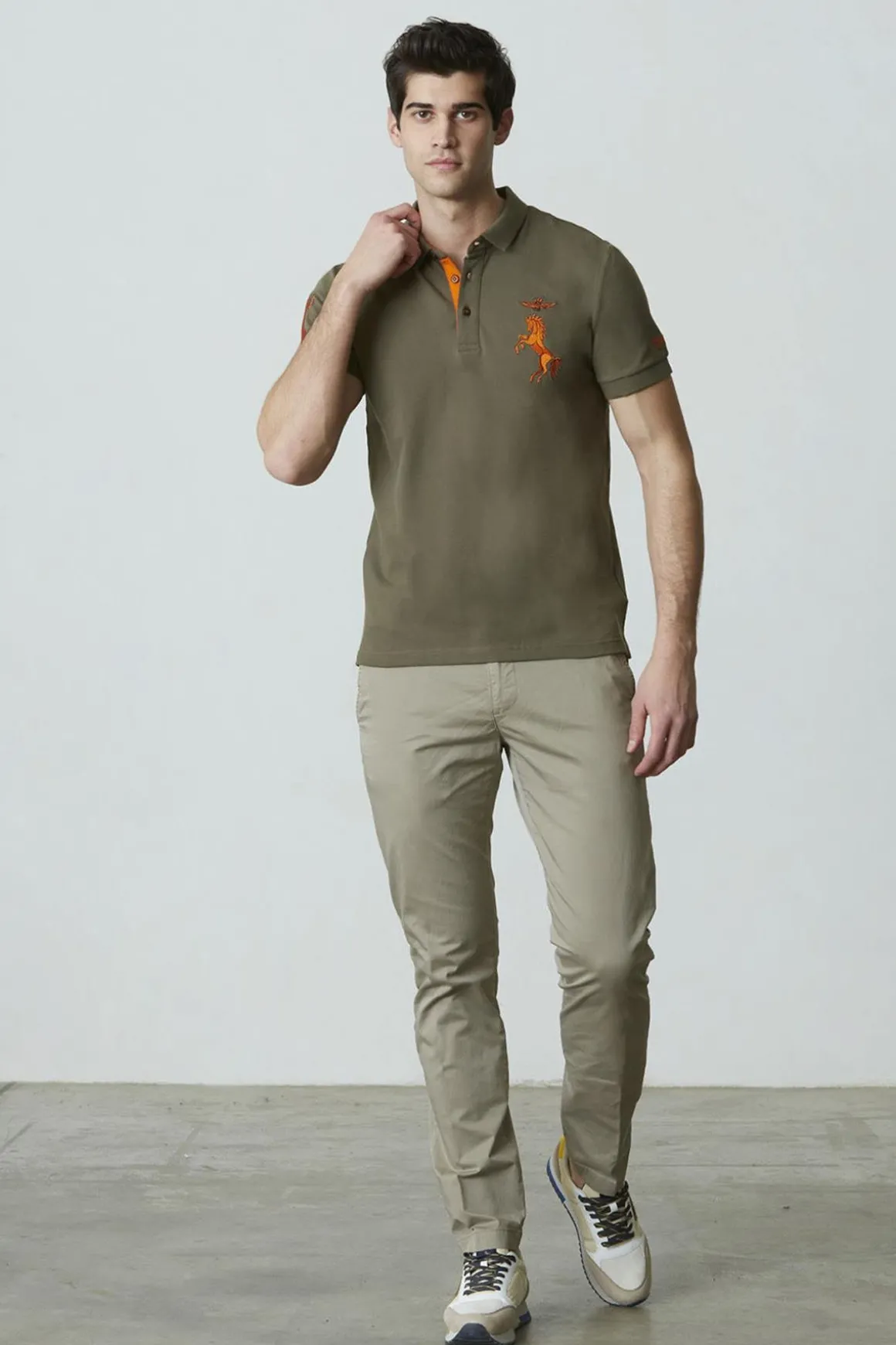 Polo Homme Aeronautica Militare 221Po1608P191 Verde Militare