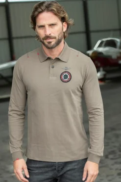 Polo Homme Aeronautica Militare Po1810J564 57568 Light Mud