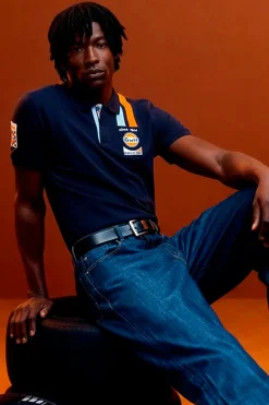 Polo Homme Gulf Polo Gulf Pom03-100 Marine