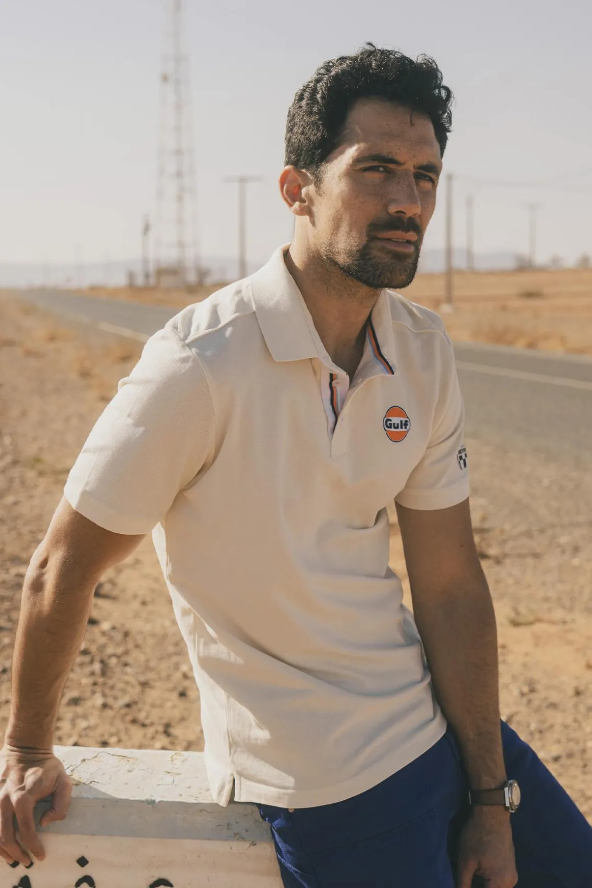 Polo Homme Gulf Polo Pom03-003 Ecru