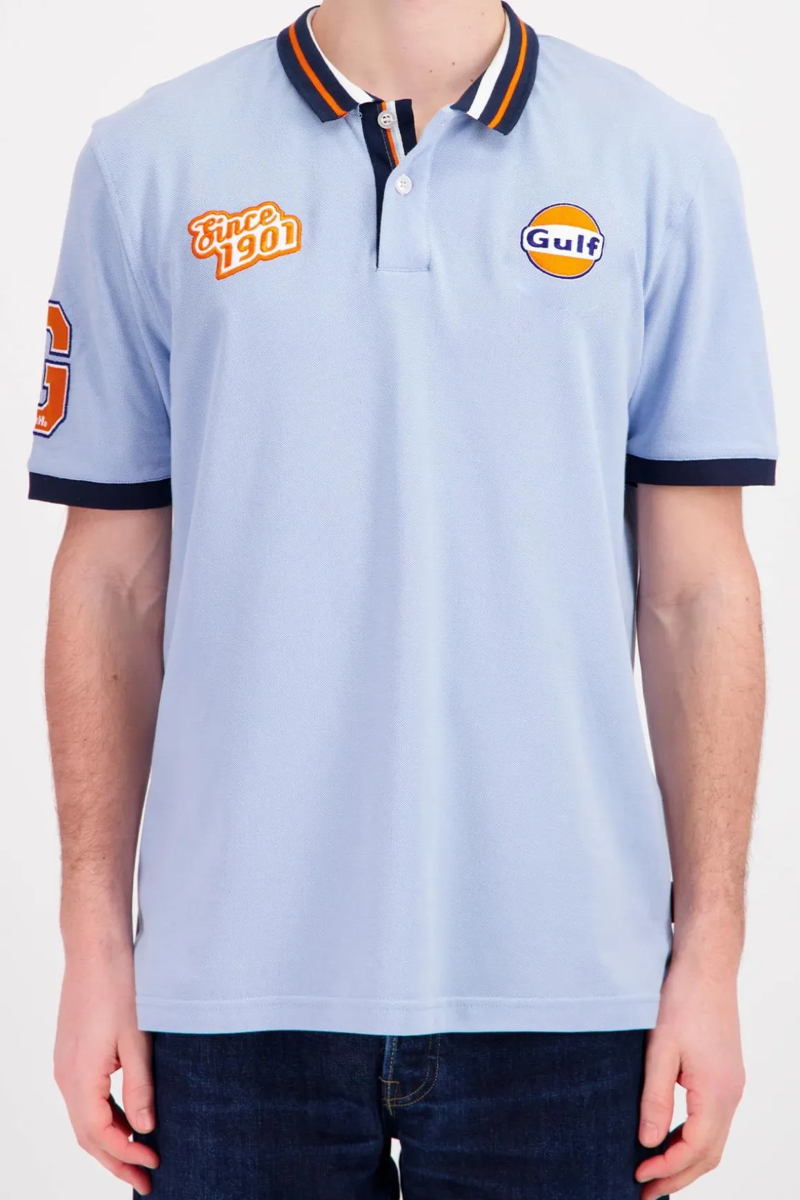 Polo Homme Gulf Polo Pom06-125 Light Blue