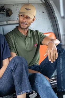 Polo Homme Marine Nationale Aeronef Mn Khaki Green