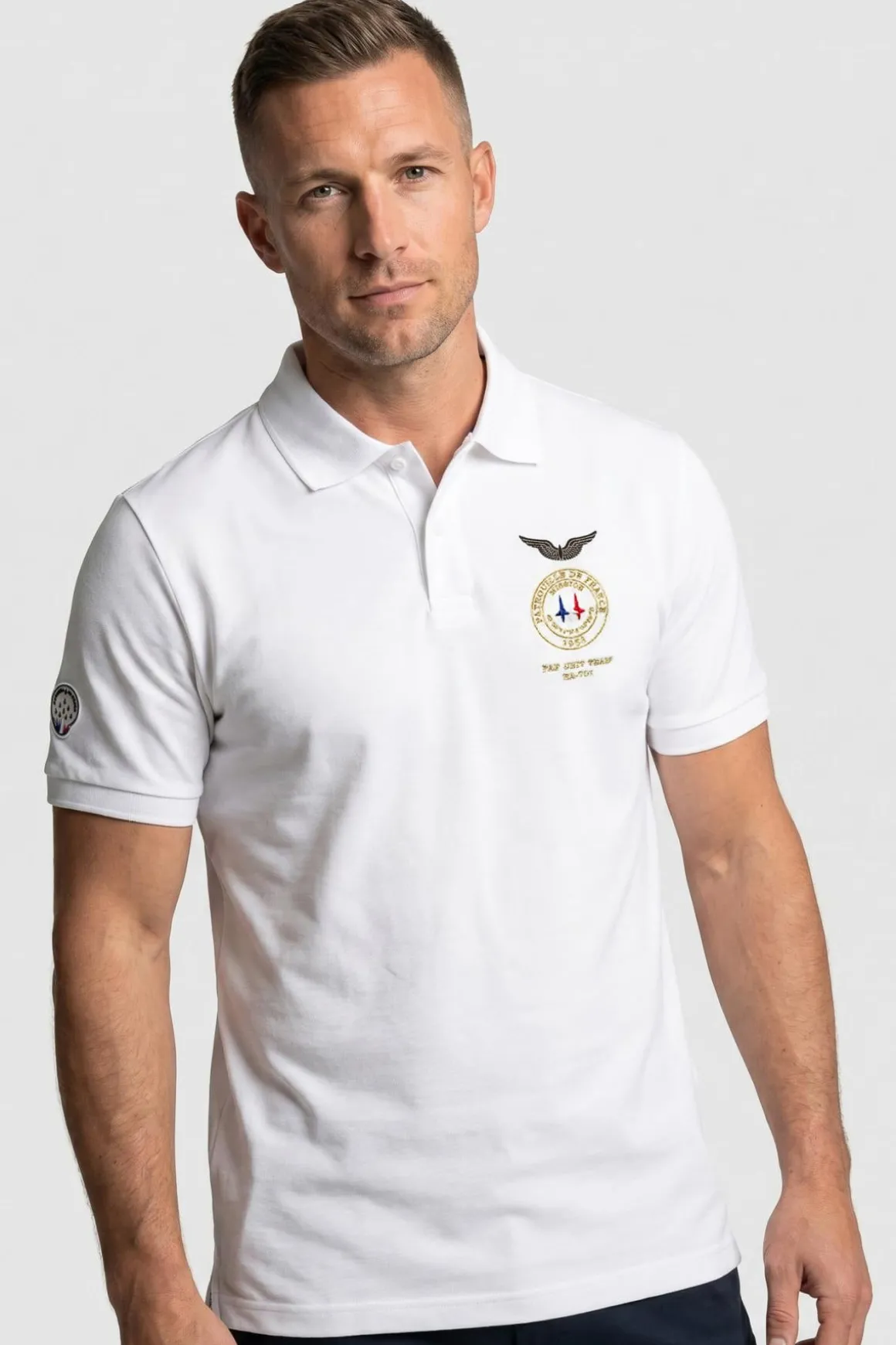 Polo Homme Patrouille De France Officier Arc White
