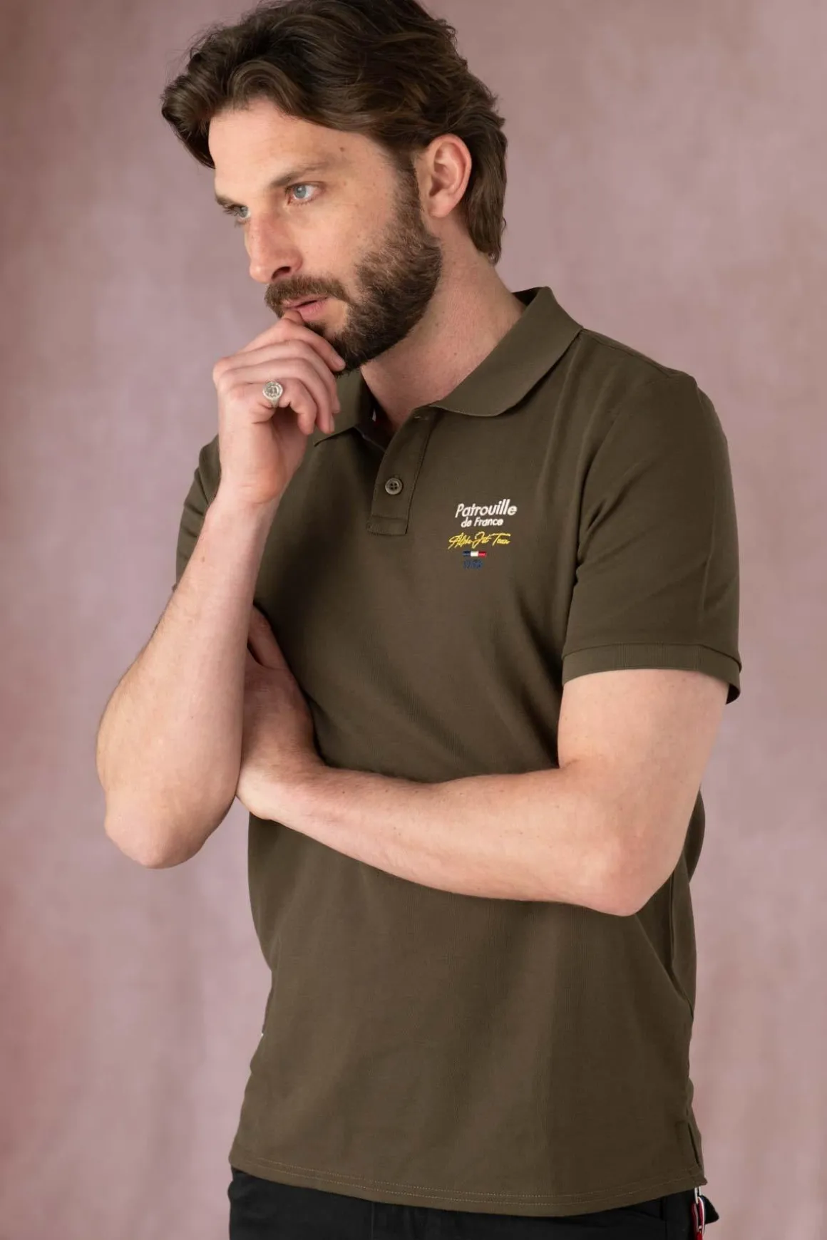 Polo Homme Patrouille De France Racing High Khaki