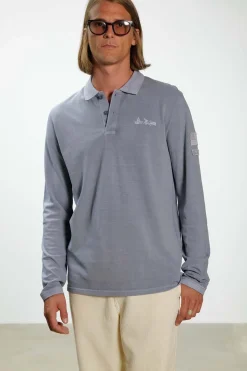 Polo Homme Steve Mcqueen Chain Polo Ls Smocked Blu
