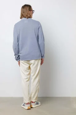 Polo Homme Steve Mcqueen Chain Polo Ls Smocked Blu
