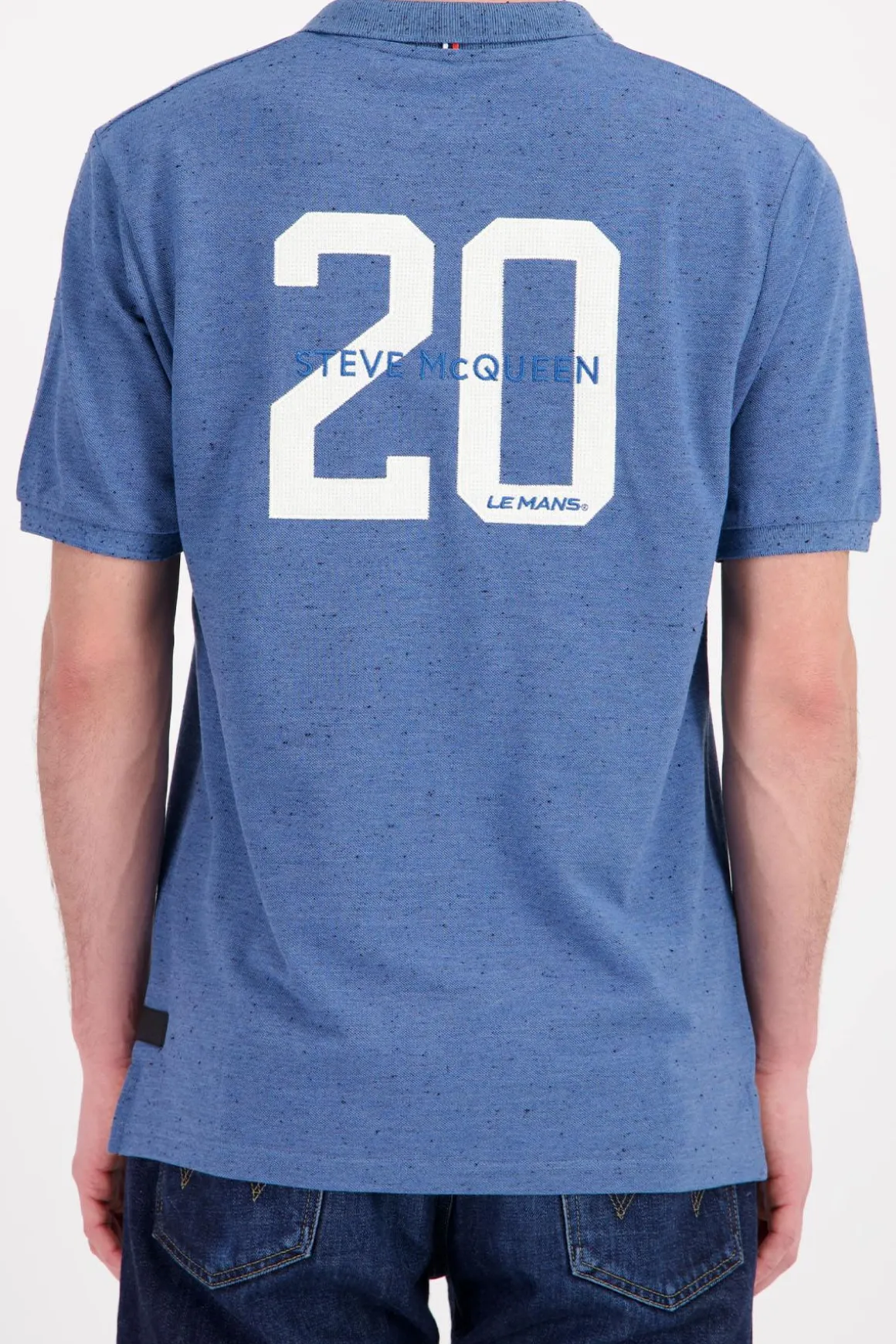 Polo Homme Steve Mcqueen Pom02-102 Bleu Injecte