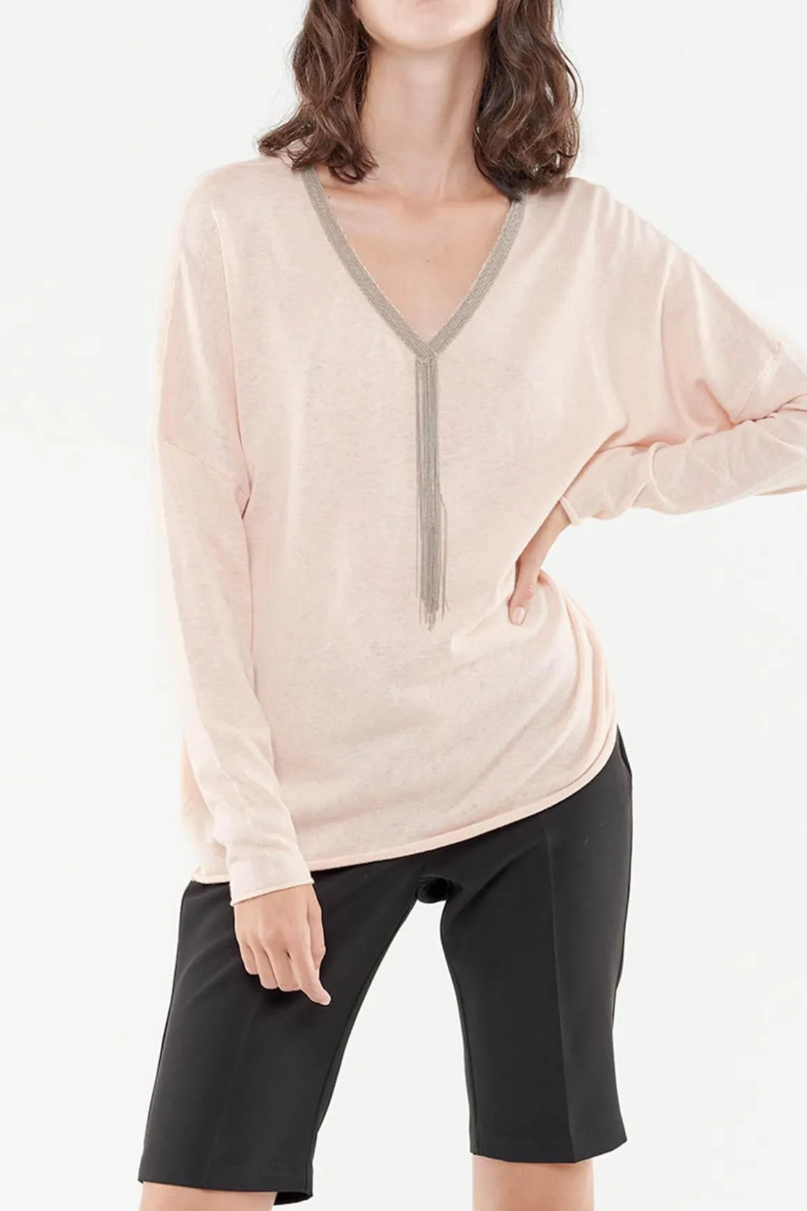 Pull/Sweatshirt Femme Le Temps Des Cerises Pull F Manae Cream Tan