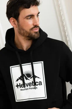 Pull/Sweatshirt Homme Helvetica Mountain Pioneers Viscompte Black