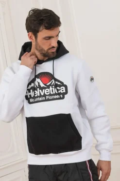 Pull/Sweatshirt Homme Helvetica Mountain Pioneers Wingo White