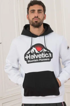 Pull/Sweatshirt Homme Helvetica Mountain Pioneers Wingo White