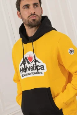 Pull/Sweatshirt Homme Helvetica Mountain Pioneers Wingo Yellow