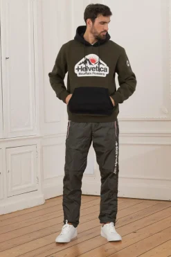 Pull/Sweatshirt Homme Helvetica Mountain Pioneers Wingo Kaki