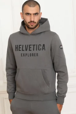 Pull/Sweatshirt Homme Helvetica Mountain Pioneers Laun Dark Grey