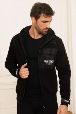 Pull/Sweatshirt Homme Helvetica Mountain Pioneers Manday Black