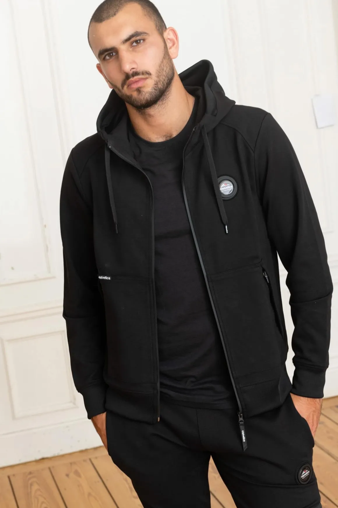 Pull/Sweatshirt Homme Helvetica Mountain Pioneers Worthon Black