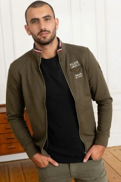 Pull/Sweatshirt Homme Patrouille De France Active French Khaki
