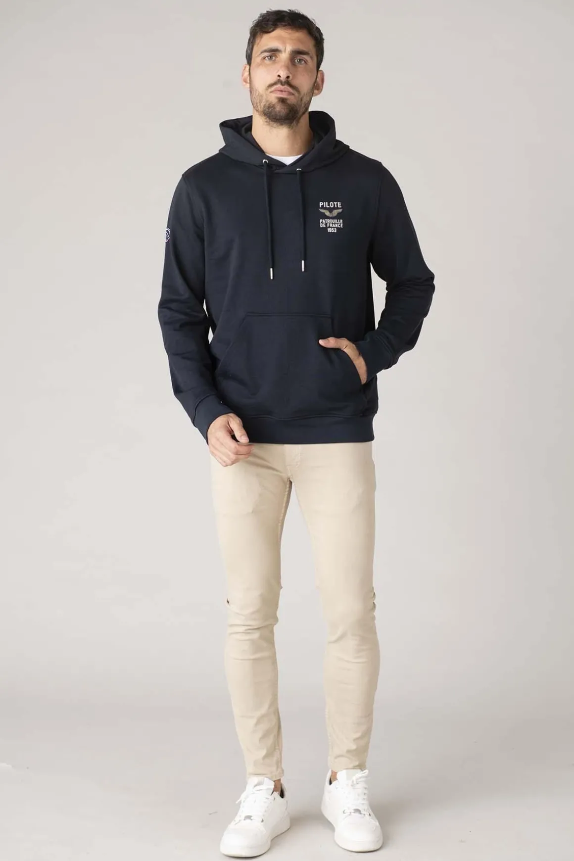 Pull/Sweatshirt Homme Patrouille De France Fact French Navy Blue