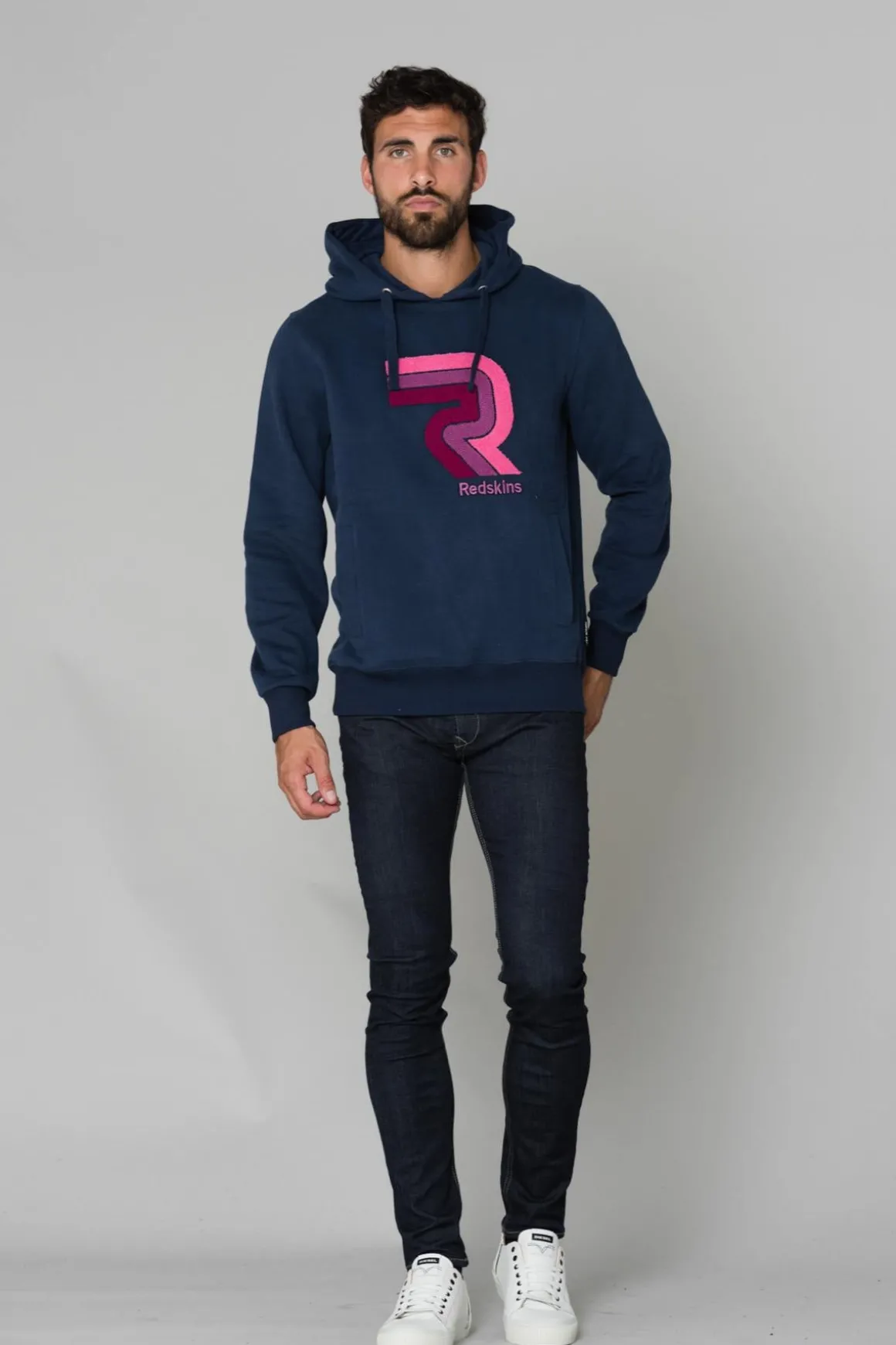 Pull/Sweatshirt Homme Redskins Sleeve Skyline Navy Blue