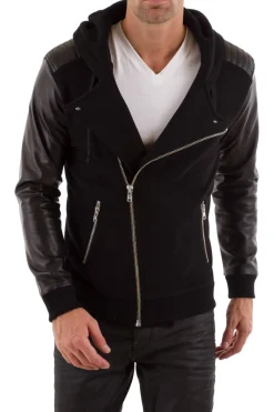 Pull/Sweatshirt Homme Seven Tees Poks 2 Cuir Black