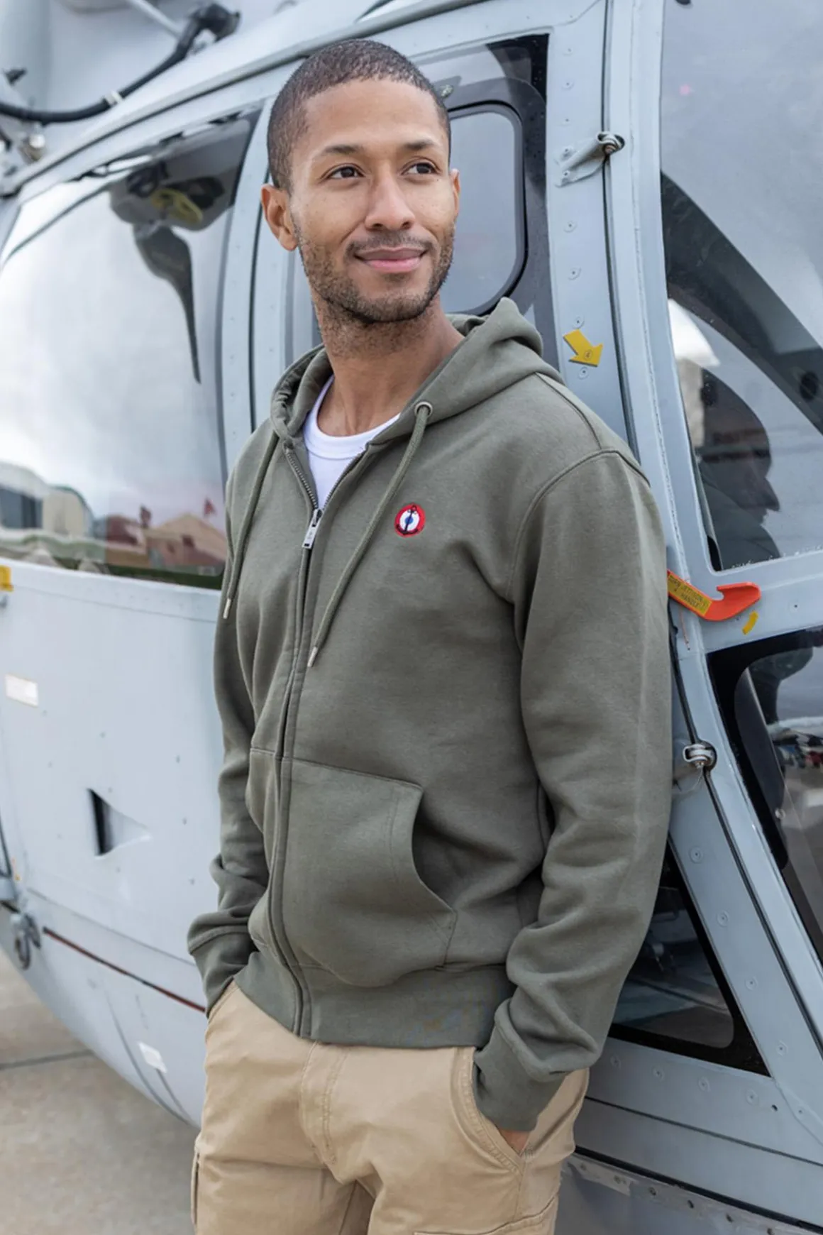 Pull/Sweatshirt Mixte Marine Nationale Dauphin Mn Khaki Green