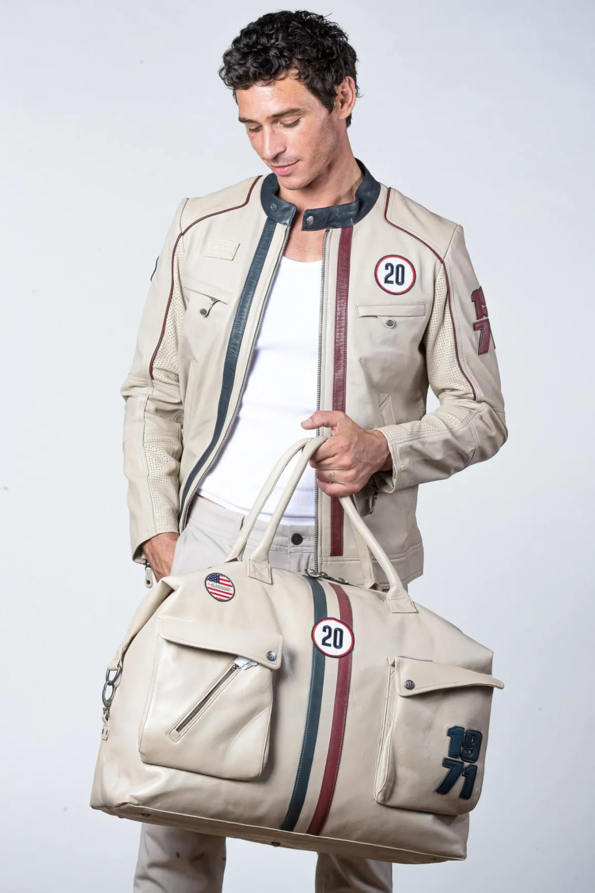 Sacs Homme Steve Mcqueen Dean6 72H Ecru