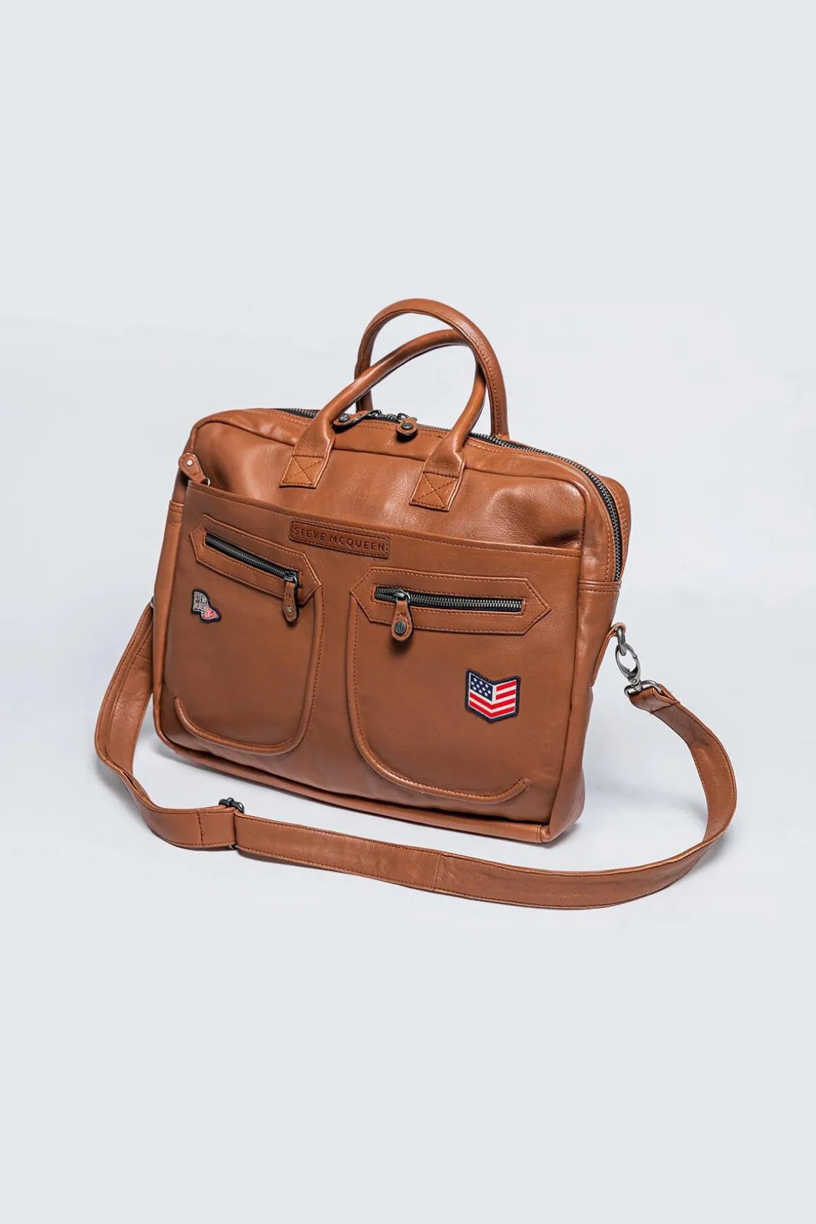 Sacs Homme Steve Mcqueen Terrance Messenger Tobacco