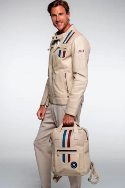 Sacs Homme Steve Mcqueen Texas Backpack Ecru
