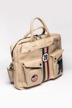 Sacs Homme Steve Mcqueen Wayne6 Messenger Ecru
