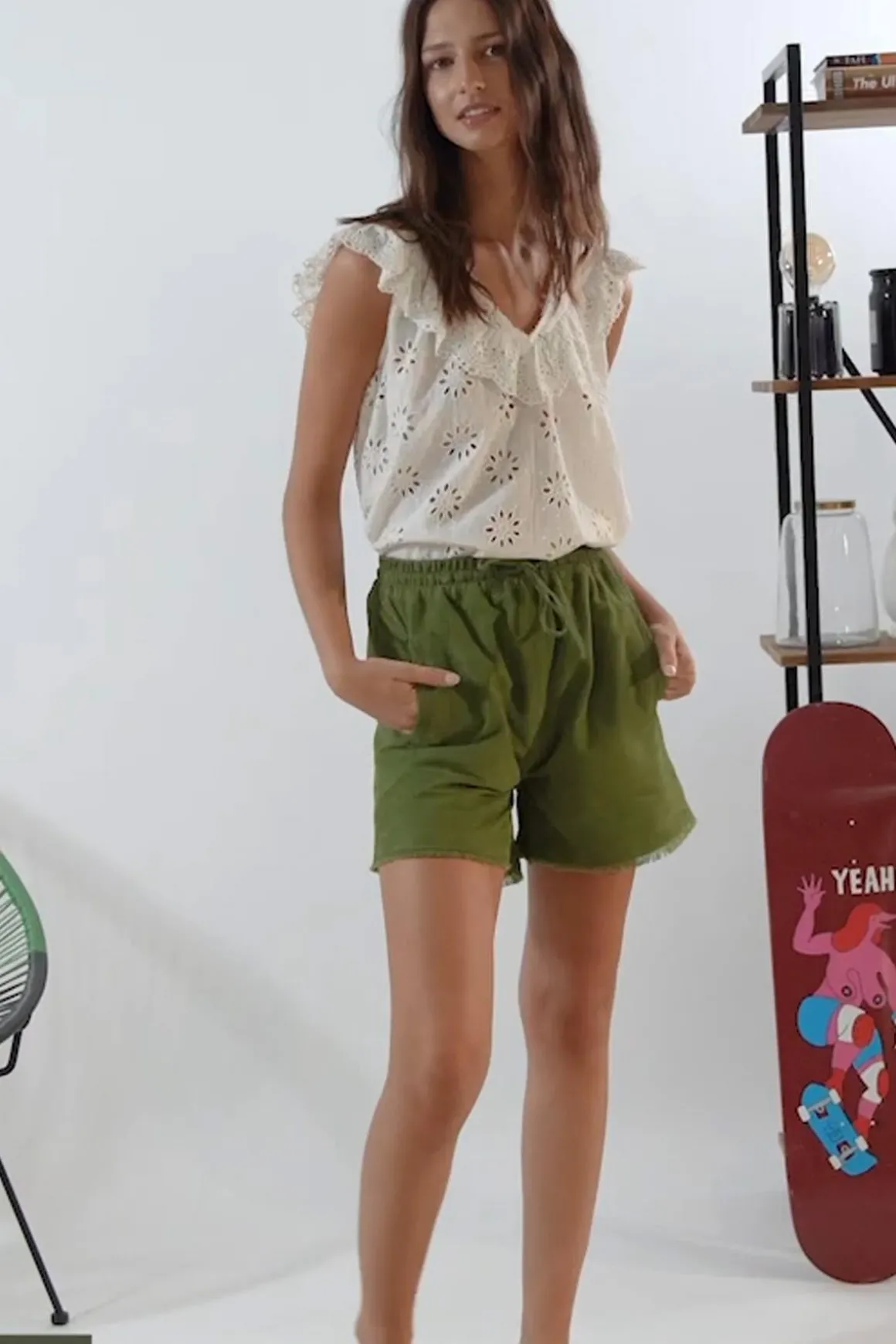 Short Femme Oakwood Picky Kaki 526