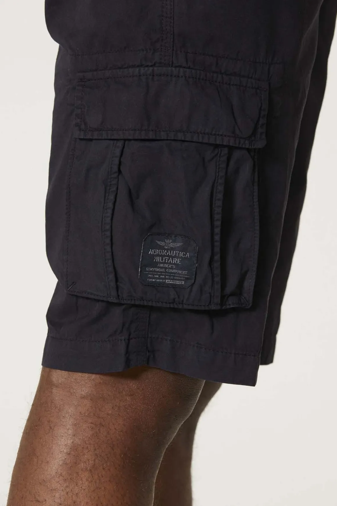 Short Homme Aeronautica Militare 231Be066Ct1122 08312 Blue Black