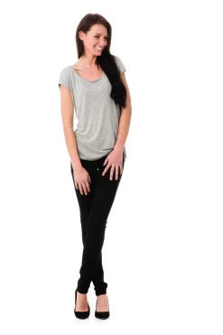 Tee Shirt Femme Kaporal Agnes Light Grey Melanged P17
