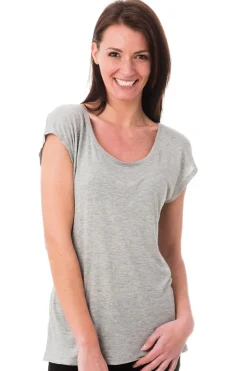 Tee Shirt Femme Kaporal Agnes Light Grey Melanged P17