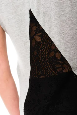Tee Shirt Femme Kaporal Agnes Light Grey Melanged P17