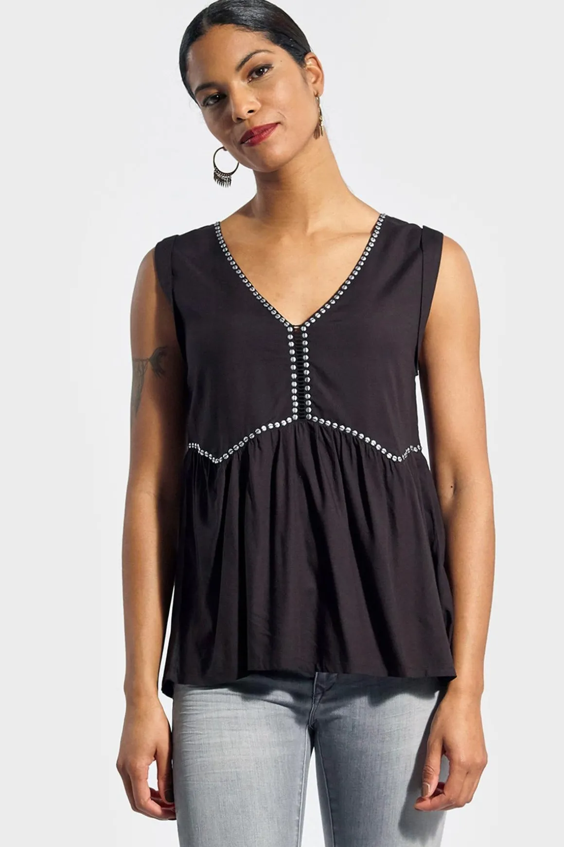 Tee Shirt Femme Kaporal Arty Black