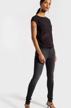 Tee Shirt Femme Kaporal Basile Black