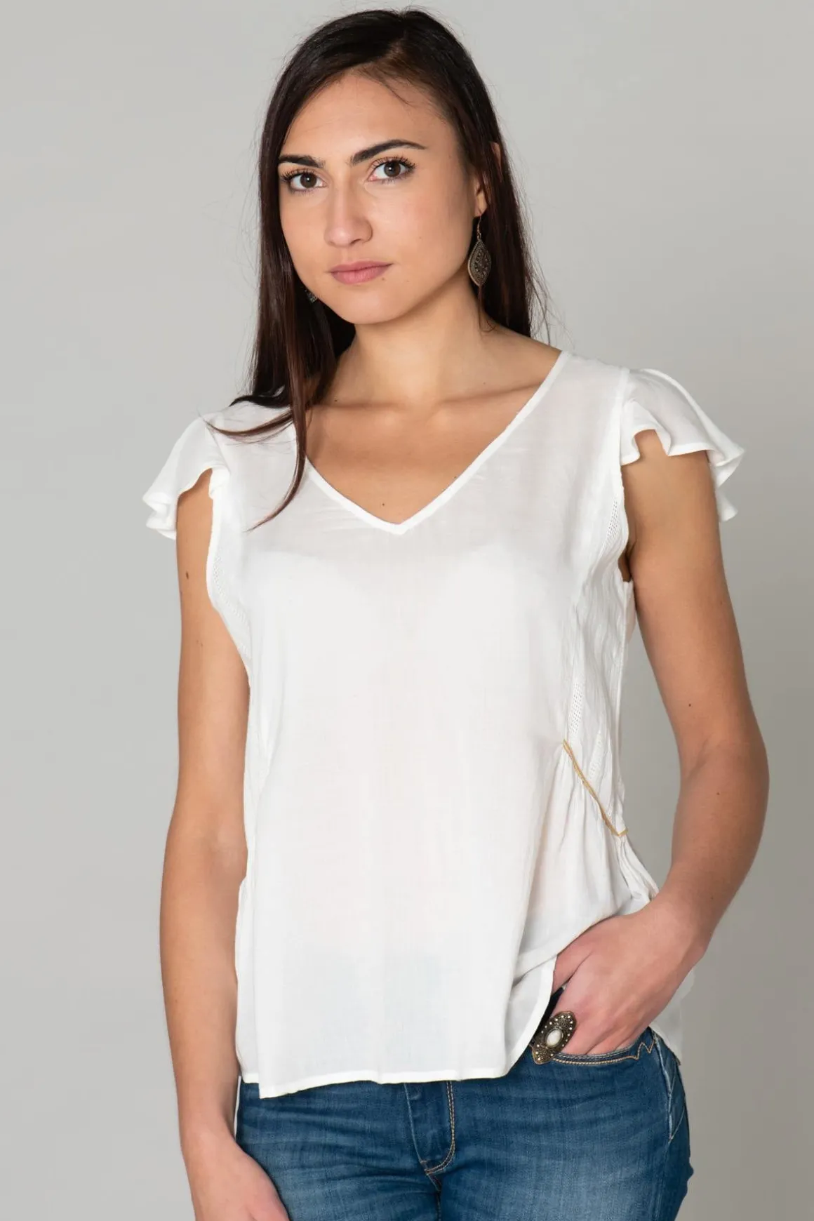 Tee Shirt Femme Kaporal Blue Off W