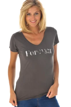 Tee Shirt Femme Kaporal Cox Asphalt H16