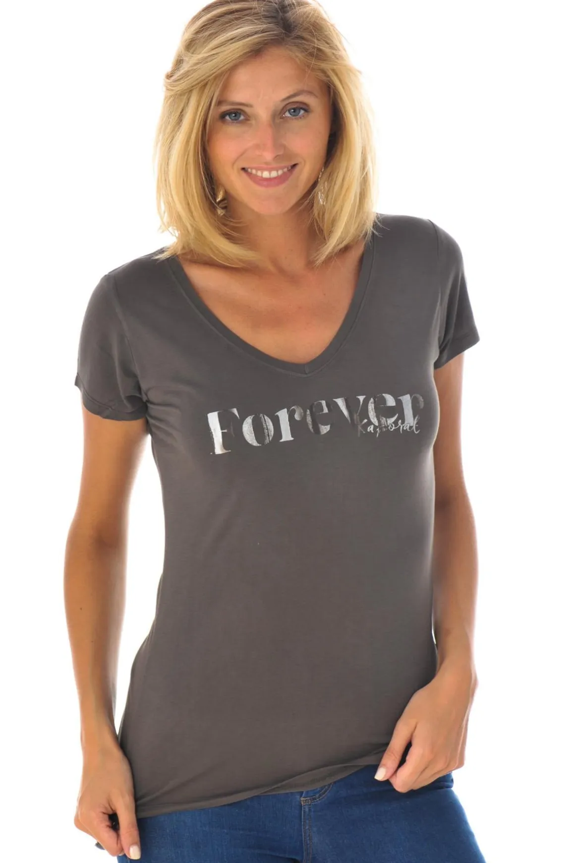 Tee Shirt Femme Kaporal Cox Asphalt H16